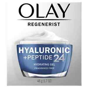 Olay Hyaluronic + Peptide 24 Hydrating Gel, Fragrance-Free, 1.7 Oz 48 g NEW