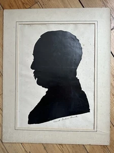 Francis Baden-Powell Circa 1890 Self Portrait Silhouette Victorian Robert Signed - Picture 1 of 9