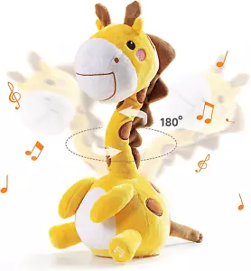 Dancing Talking Giraffe Toy, Mimicking Twisting Soft Plush W/ Record & Repeat, B - Picture 1 of 12
