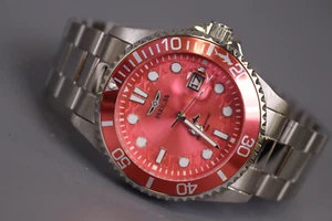 INVICTA Pro Diver Lady 43mm Stainless Steel Steel Red dial PC32 Quartz - Picture 1 of 5