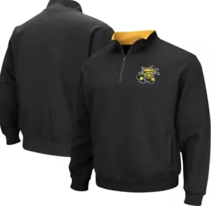 Wichita State Shockers Colosseum Tortugas 1/4 Quarter-Zip Jacket Black Size M 06 - Picture 1 of 3