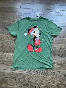 Disney Mickey Mouse Christmas Matching Gender-Neutral T-Shirt for Adult Size L - Picture 1 of 3