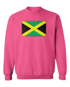 Jamaican Distressed Flag - Jamaica Proud Pride Toddler Crewneck Sweater - Picture 1 of 8
