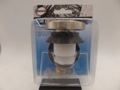DANCO 10755 1.165"X2.23" PLASTIC TOE-TOUCH BATHTUB DRAIN STOPPER BRUSHED NICKEL - Image 1 of 2
