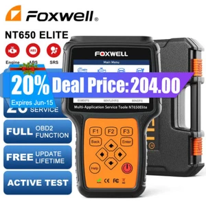 Foxwell NT650 Elite Auto OBD2 Scanner Diagnostic ABS EPB SRS TPMS DPF Injector - Picture 1 of 18