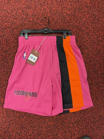Brand New NBA Miami Heat Mitchell & Ness Hardwood Classic Reload Swingman Shorts Cover