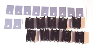 10Pcs 20x15x11mm Black Aluminum Heat Sink for TO-220 & Insulators - Picture 1 of 3