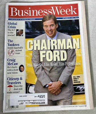Business Week Magazine September 1998 McGraw-Hill Chairman Bill Ford Yankees - Image 1 of 4