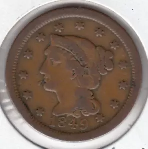 1849 USA Large Cent - Picture 1 of 2