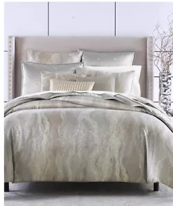Hotel Collection Terra Textural Woven Jacquard Cotton Blend Queen Comforter Set - Picture 1 of 3