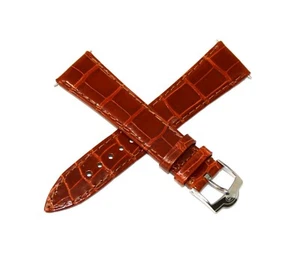 Genuine Corum 20mm Alligator Skin Leather Watch Strap Band BROWN fits Mystere - Picture 1 of 5