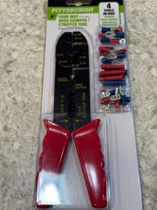 8 Inch Four-Way Wire Crimper/ Stripper/ Cutter Tool - Picture 1 of 4