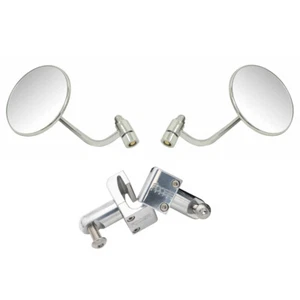 Classic Round Mirror Kit with FOOSE Windshield Mounts for Dune Buggy, Manx - Picture 1 of 6