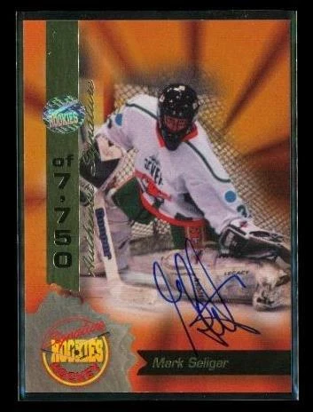Vintage 1994 SIGNATURE ROOKIES AUTOGRAPH Hockey Card #30 MARK SELIGER Capitals - Image 1 of 2