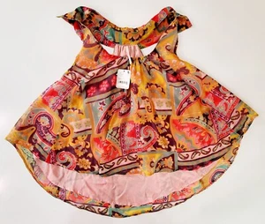 FREE PEOPLE Women's Strawberry Print Sleeveless Top Tank Halter Retro Combo XS - Picture 1 of 9