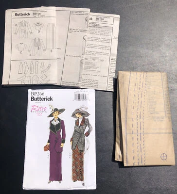 Costume Butterick Pattern Titanic Retro 12 Edwardian Victorian Abby BP266 Uncut - Image 1 of 4