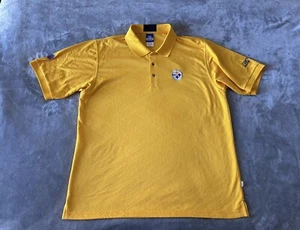 Reebok Play Dry Pittsburgh Steelers Men’s Size Large Short Sleeve Polo Yellow - Picture 1 of 8