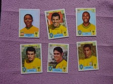 PANINI FOOTBALL WORLD CUP - MEXICO 70 x 6 CARDS ALL BRASIL  5 are NR MINT