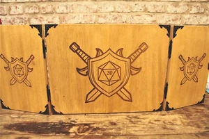 D20 Shield DM Screen | Wooden Dungeon Master Screen | DND D&D TTRPG - Picture 1 of 6