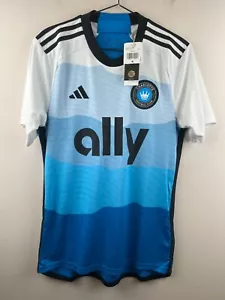 NWT Wilfried Zaha Adidas Charlotte FC Authentic Home Soccer Jersey M MLS - Picture 1 of 7