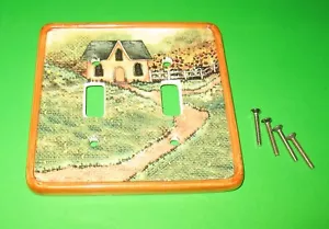 Keramik Doppel Lichtschalter Platte Abdeckung Landhaus Bauernhaus - Bild 1 von 3