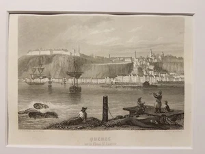 Antiquarische Stahlstich 1858 Quebec Montreal Canada Amerika ILLUSTRATION BILDER - Bild 1 von 13