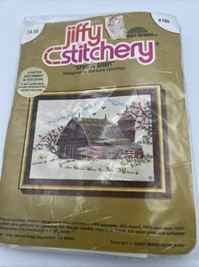 Kit de bordado Jiffy Stitchery SPRING BARN Crewel #780 nuevo en paquete Jennings - Imagen 1 de 4