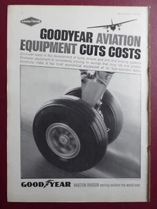 4/1966 PUB GOODYEAR AVIATION TYRE BRAKE WHEEL AVION AIRCRAFT ORIGINAL AD - Picture 1 of 2