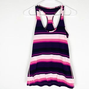 Lululemon Cool Racerback Tank Top Size 6 Assorted Stripe Bleached Coral - Picture 1 of 3