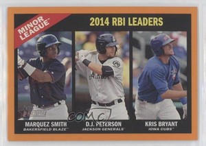2015 Heritage Minor League Edition Orange Border /25 Kris Bryant Marquez Smith