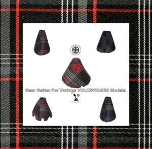 Ingranaggio Gaiter Per Vari Modelli VW Volkswagen nel Colore Selezionato di Tartan - Foto 1 di 36