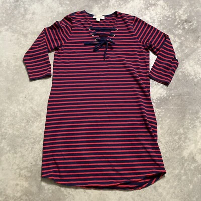 Michael Kors Dress Womens Size Medium Nautical Striped Red Blue Short - Image 1 of 4