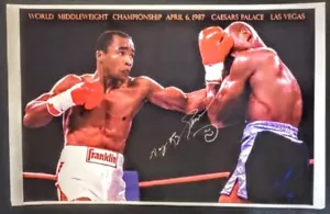 Sugar Ray Leonard Autographed 11x 17" Photo - Picture 1 of 4