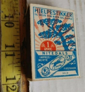 HJELPESTIKKER NITEDALS + DET GAR SOM SPLENDEX LATEX MAILING MATCHBOX {41} - Picture 1 of 5