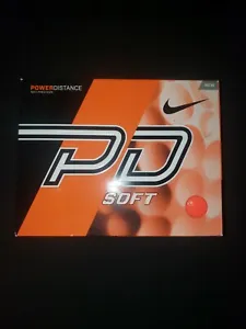 🔥🚨Vintage Nike Power Distance PD Soft ORANGE Golf Ball RARE NEW BOX No Logos  - Picture 1 of 8