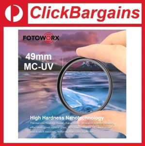 Fotoworx 49mm NANO MC-UV Slim Camera Lens Filter 16 layers 49 mm German Glass - Picture 1 of 13