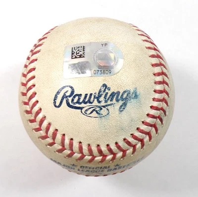 2023 Athletics @ Pirates Game-Used Baseball Ryan Zastryzny/Seth Brown Walks COA - Image 1 of 3