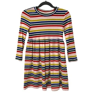 Hanna Andersson | Dress Striped Long Sleeve Colorful Cotton Stretch- Size 5 - Picture 1 of 8