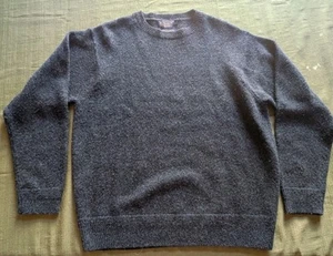 Pendleton Sweater Men’s Large L Washable Shetland Wool Navy Blue Crew Neck - Picture 1 of 7