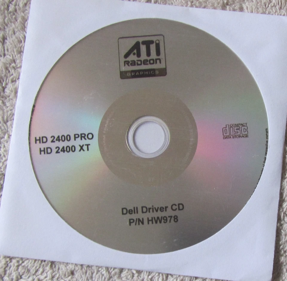 ATI Radeon HD2400 Pro & XT Driver CD from Dell HW978 - Image 1 of 1