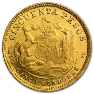 Chile Gold 50 Pesos AU/BU (Random) - Picture 1 of 2