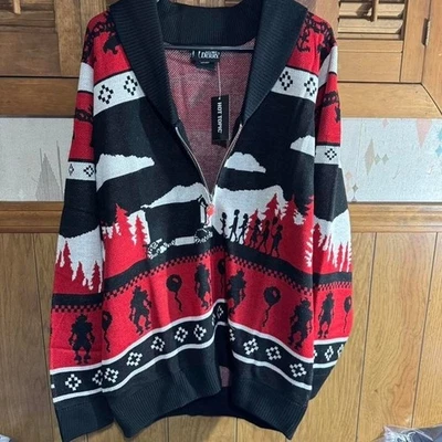 Cárdigan Hot Topic Rojo/Negro IT Pennywise Derry Chal Talla XXL NUEVO CON ETIQUETAS Foto 1 de 4