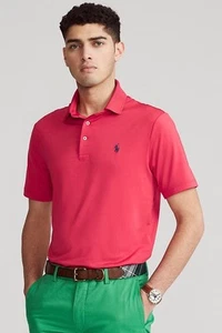 Polo Ralph Lauren Pink Salomon Performance Fit Poloshirt Kurzarm Pony Neu ohne Etikett - Bild 1 von 5