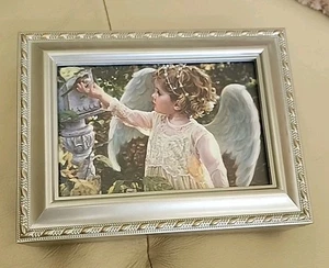 Sakyo Music Jewelry Box Angel In The Garden Photo Top You Light Up My Life K - Picture 1 of 6