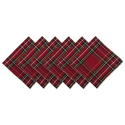  Holiday Dining Table & Kitchen Décor Metallic Fabric, Christmas Napkin Set,  - Image 1 of 4