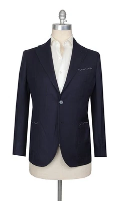 $3600 Sartorio Napoli Dark Blue Linen Blend Sportcoat - (SA71720251) - Image 1 of 4