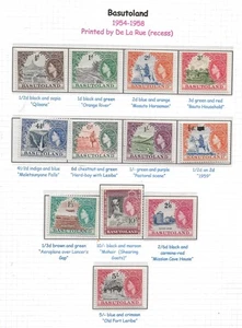 BASUTOLAND (5055) X QE11 = 1954-59 SG43-54 PICTORIAL FULL SET 12 FINE M/M - Picture 1 of 1