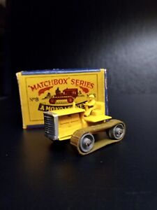 Matchbox Moko 8A10 Caterpillar Tractor (41mm) 1955 In Original B1 Type Box