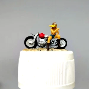 Lady Motorcycle Rider #6 HO 1:87 miniature figure not preiser - Picture 1 of 4