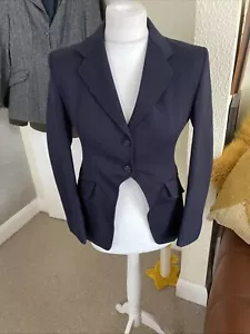 Derbyhouse Navy Traditional Wool Cutaway Show Jacket 34-runs Small (32-6/8) Vgc - Picture 1 of 20